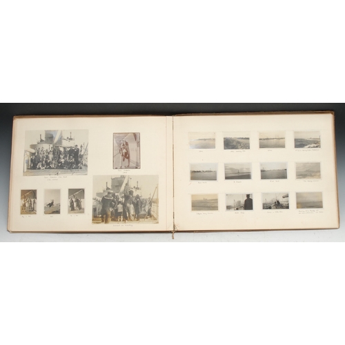 977 - Photography, Naval Interest - an early 20th century photograph album containing various Naval photog... 