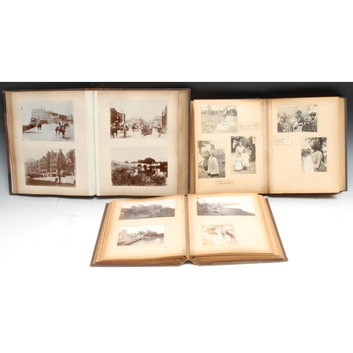 965 - Photography - an early 20th century photograph album including photographs of a Gypsy Encampment in ... 