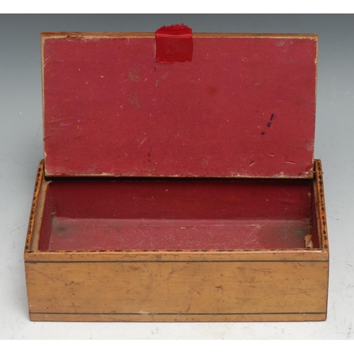 270 - A 19th century Tunbridge ware type white wood box, the cover decorated with a named view, Pavilion a... 