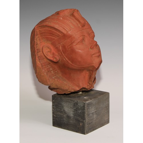 194 - A museum type composition model, after the antique, the head of Pharaoh Ramesses V, 28.5cm high