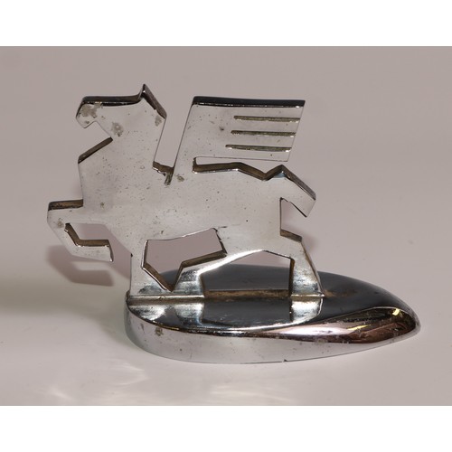 223 - Industrial History - a chrome plated desk mascot, Lansing Bagnall, Basingstoke, 11.5cm wide