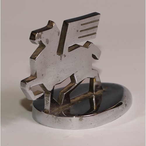 223 - Industrial History - a chrome plated desk mascot, Lansing Bagnall, Basingstoke, 11.5cm wide