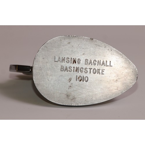 223 - Industrial History - a chrome plated desk mascot, Lansing Bagnall, Basingstoke, 11.5cm wide