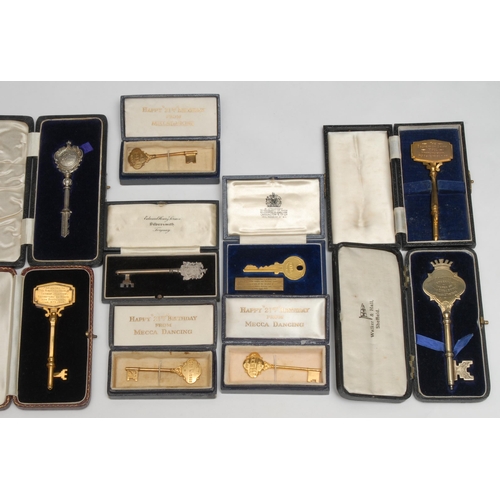 83 - Copoclephily - a Scottish Art Deco gilt metal presentation key, Presented to The Right Honourable Th... 