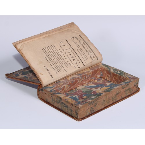 12 - A 19th century disguise volume dummy book box, as a volume of Maitre Italien, tooled and gilt armori... 