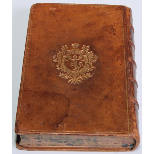 12 - A 19th century disguise volume dummy book box, as a volume of Maitre Italien, tooled and gilt armori... 