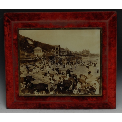 975 - Photography - Victorian Leisure and Holiday Making - a 19th century photograph, the beach at Scarbor... 