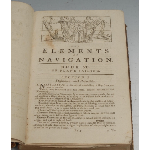 938 - Maritime - Naval Interest - Robertson, J The Elements of Navigation Containing the Theory and Practi... 