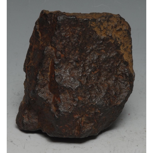 745 - Astrogeology - Mineralogy - a meteorite section, 8cm x 7cm x 5cm