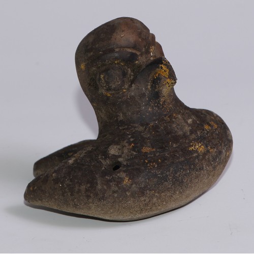 62 - A Central American terracotta bird call, in the Pre-Columbian manner, 10cm wide