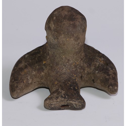 62 - A Central American terracotta bird call, in the Pre-Columbian manner, 10cm wide