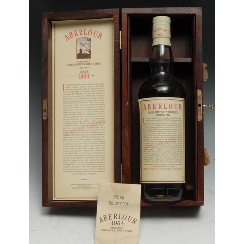 816 - Whisky, Aberlour Single Malt, distilled 1964, bottled 1989, 43% vol, 75cl, sealed, level at top of s... 