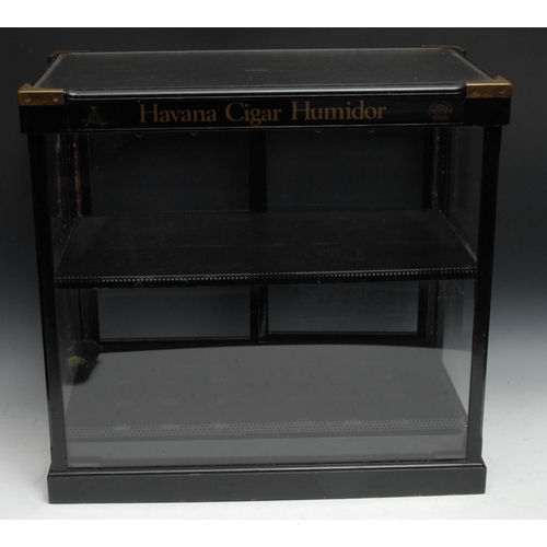 487 - Advertising - a tobacconist's shop counter promotional display cabinet, Havana Cigar Humidor, for  H... 