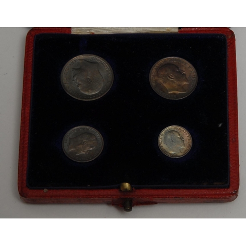 866 - Coins - Maundy Money - an Edwardian set, 1902, boxed