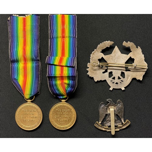 3007 - WW1 British Victory Medal to 25548 Pte WC Russell, Highland Light Infantry complete with ribbon: WW1... 