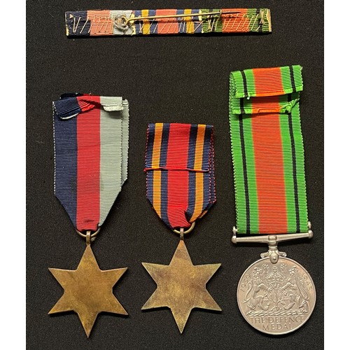 3016 - WW2 British Medal Group comprising of 1939-45 Star, Burma Star and Defence Medal complete with ribbo... 