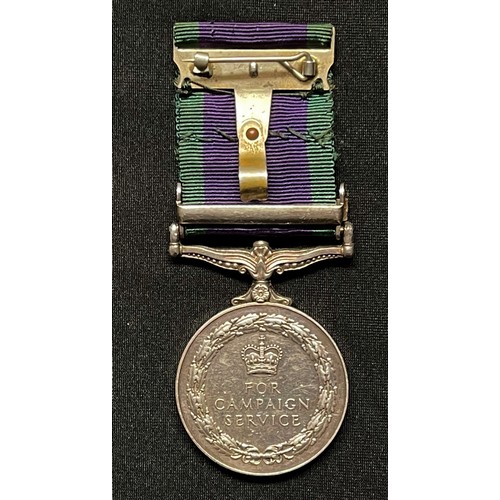 3028 - British ERII General Service Medal with Northern Ireland Clasp to 23870964 Cpl D Wooton, 13/18 Hussa... 