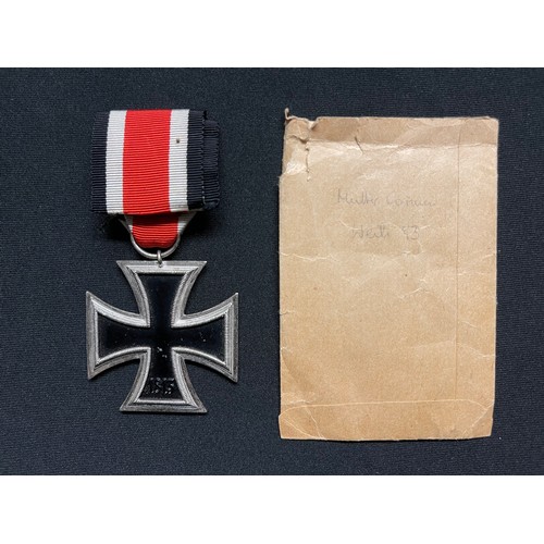 3054 - WW2 Third Reich  Eisernes Kreuz 2. Klasse. Iron Cross 2nd class 1939. No maker mark. Complete with o... 