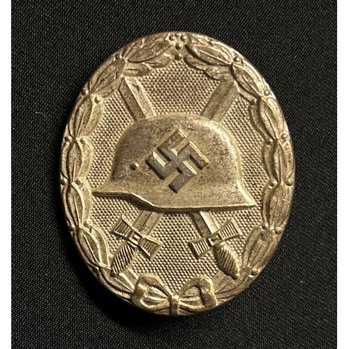 3073 - WW2 Third Reich Verwundetenabzeichen 1939 in Silber- Wound badge 1939 in Silver. No makers mark. No ... 