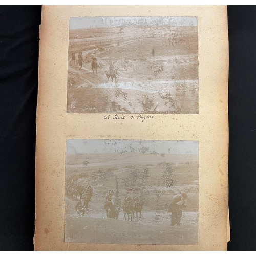 3077 - Pre WW1 British Royal Artillery Photo Album. Large original album size 42cm x 32cm containing approx... 