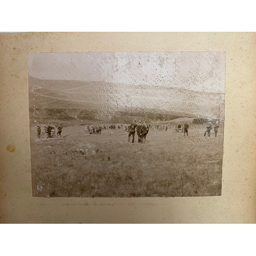 3077 - Pre WW1 British Royal Artillery Photo Album. Large original album size 42cm x 32cm containing approx... 