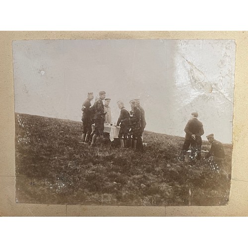 3077 - Pre WW1 British Royal Artillery Photo Album. Large original album size 42cm x 32cm containing approx... 