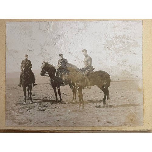 3077 - Pre WW1 British Royal Artillery Photo Album. Large original album size 42cm x 32cm containing approx... 