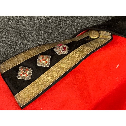 3079 - British Royal Engineers Colonels Mess Dress Uniform jacket and trousers, ER VII. Medal loops to lape... 