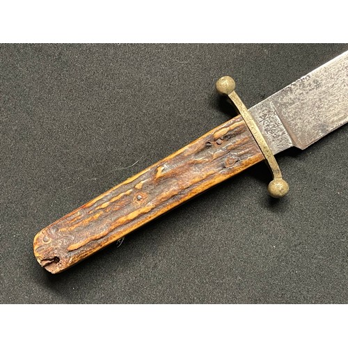 3086 - A Bowie knife with single edged blade 180mm in length, maker marked 