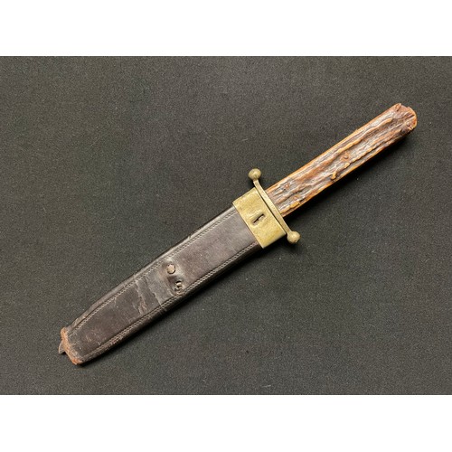 3086 - A Bowie knife with single edged blade 180mm in length, maker marked 