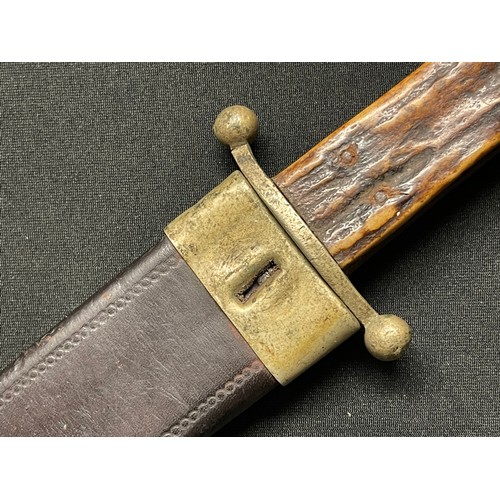 3086 - A Bowie knife with single edged blade 180mm in length, maker marked 