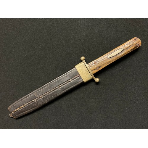 3086 - A Bowie knife with single edged blade 180mm in length, maker marked 