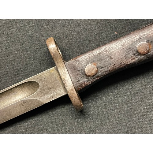 3088 - Siamese Mauser bayonet with single edged fullered blade. Made in Germany by 