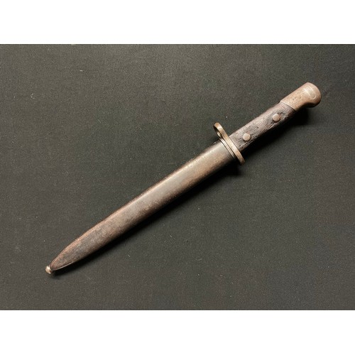 3088 - Siamese Mauser bayonet with single edged fullered blade. Made in Germany by 