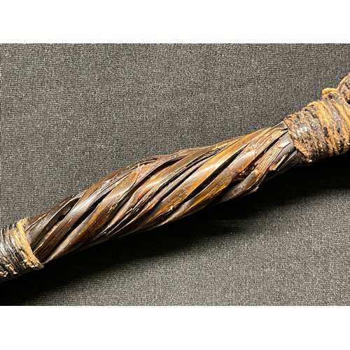 3092 - Early 1800's Bosun's Persuader made from whale bone bound with cord and heavily weighted, approx. 21... 