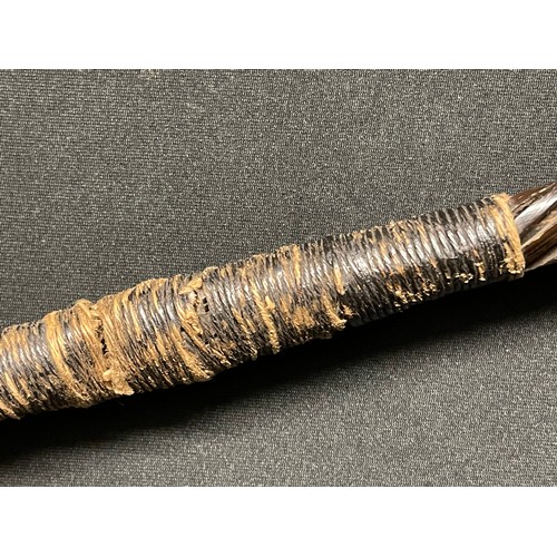 3092 - Early 1800's Bosun's Persuader made from whale bone bound with cord and heavily weighted, approx. 21... 