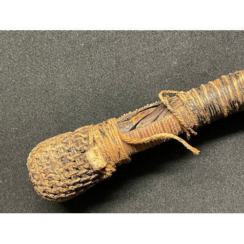 3092 - Early 1800's Bosun's Persuader made from whale bone bound with cord and heavily weighted, approx. 21... 