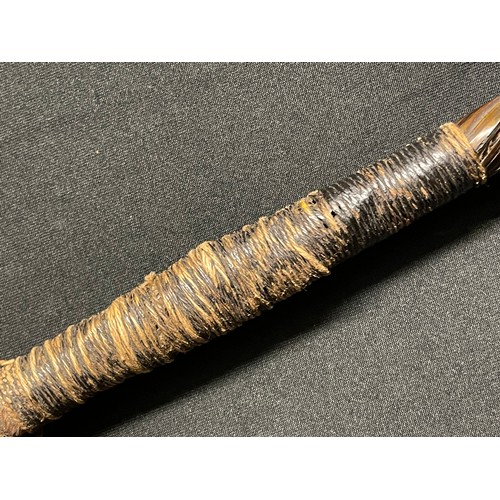 3092 - Early 1800's Bosun's Persuader made from whale bone bound with cord and heavily weighted, approx. 21... 