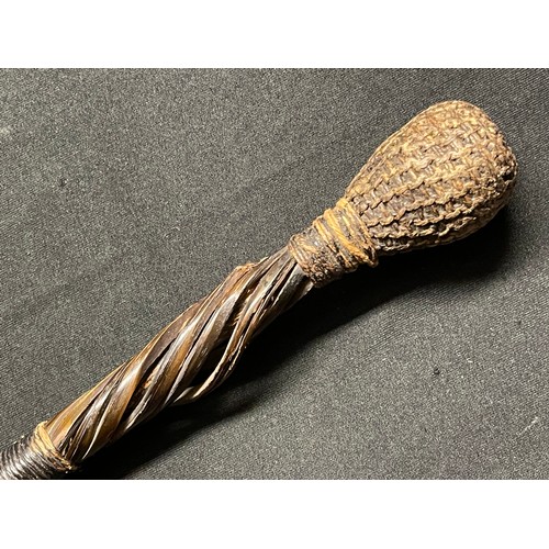 3092 - Early 1800's Bosun's Persuader made from whale bone bound with cord and heavily weighted, approx. 21... 