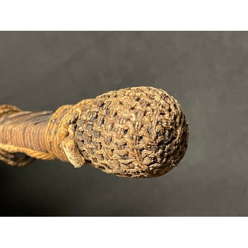 3092 - Early 1800's Bosun's Persuader made from whale bone bound with cord and heavily weighted, approx. 21... 