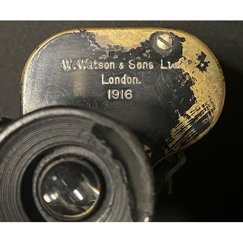 3110 - WW1 British Binoculars, Prismatic No3 (MKI) x6 serial number 16490,by 