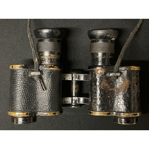 3110 - WW1 British Binoculars, Prismatic No3 (MKI) x6 serial number 16490,by 