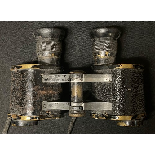 3110 - WW1 British Binoculars, Prismatic No3 (MKI) x6 serial number 16490,by 