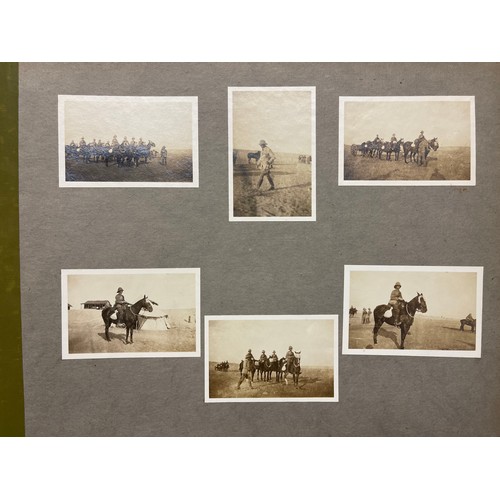 3124 - WW1 British Large Photograph Album of a Royal Artilleryman's service in Egypt & Palestine plus an ad... 