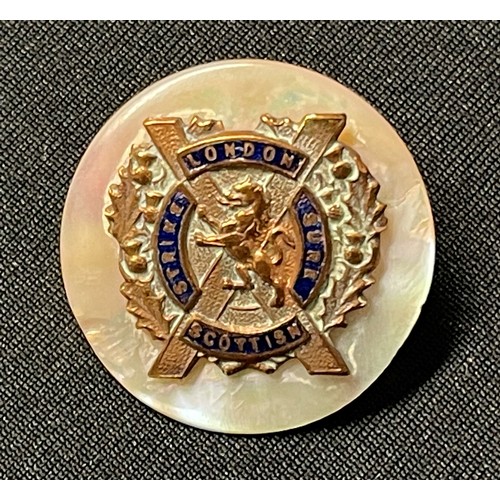 3130 - WW1 British Mother of Pearl & Enamel Sweetheart Badge Collection comprising of nine badges to includ... 