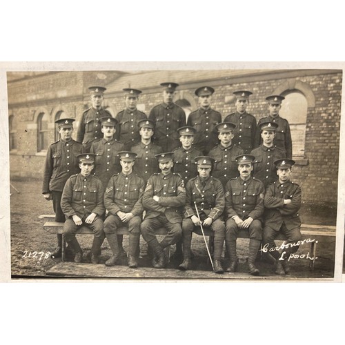 3137 - WW1 British Liperpool Pals group to 15821 Pte Harold Vincent Alefounder, Liverpool Regt (later 20482... 