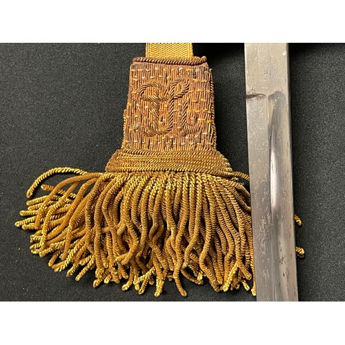 3146 - WW1 Austro - Hungarian Officers Sword with single edged fullered blade 800mm in length. No makers ma... 