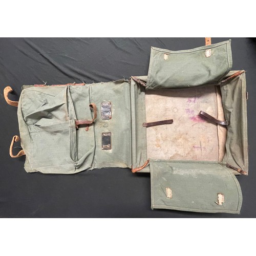 3150 - WW1 Imperial German Army Tornister pack a/f. Officers Pistol ammo pouch dated 1916 and an reproducti... 