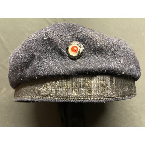 3152 - WW1 Imperial German Kindermutze Childs Navy Cap with Ost See cap tally. Faux leather sweatband. No s... 