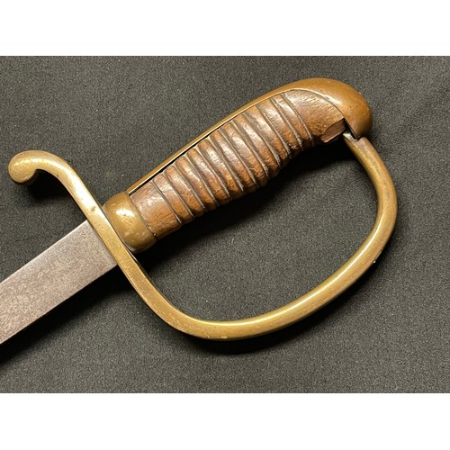 3158 - WW1 Ottoman/Turkish 1909 Model Army Officer's short sword with 395mm long blade. Overall length 505m... 